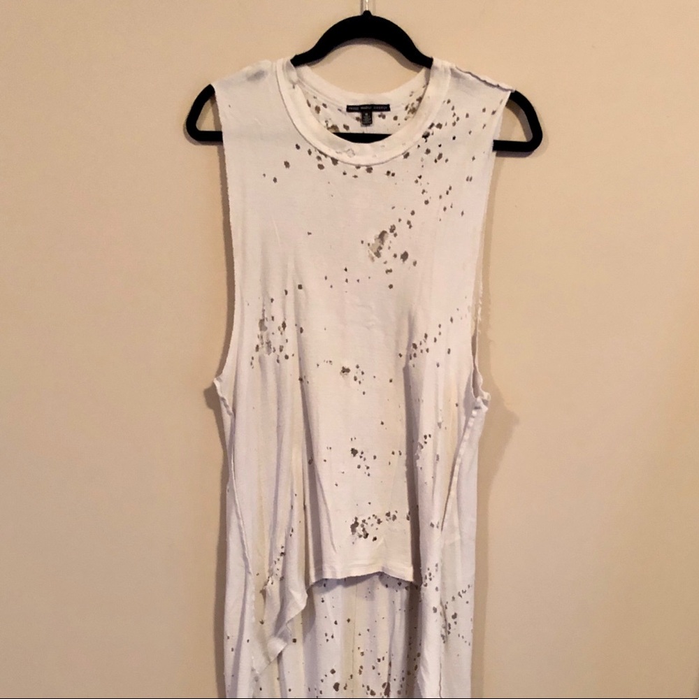 Hi-low White Muscle Tank (Urban Outfitters)